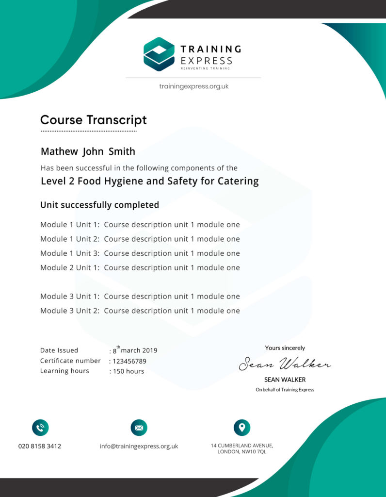 Certificate Training Express