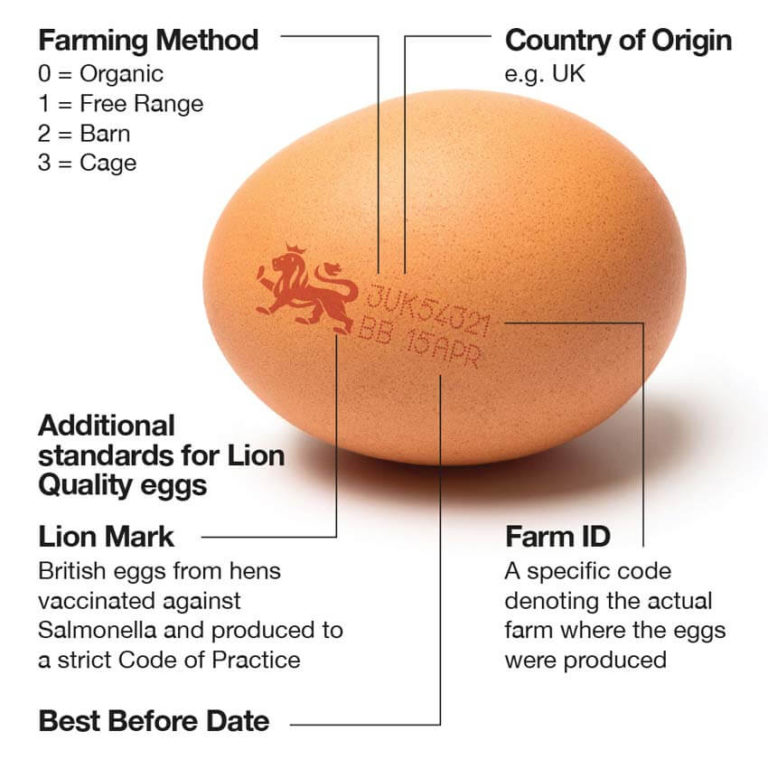 Egg with a red lion mark