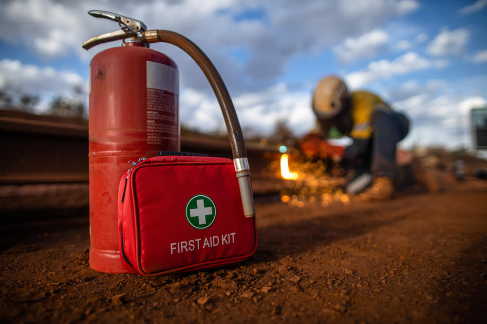 first-aid-kit-at-construction-site